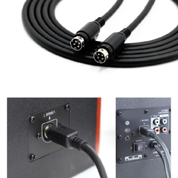 Speakers Connectors Wire With 4Pin DIN Connectors For R1700BT R1600TIII Speakers Cord Optimals Sound Quality Assurances