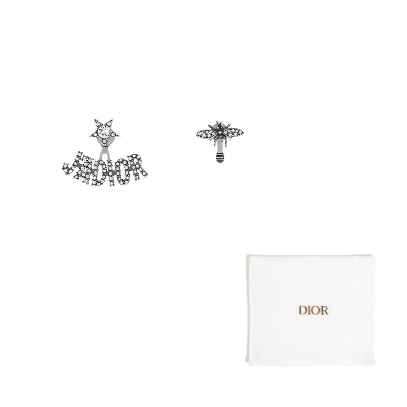 Dior Да Серьги из металла с родиевым покрытием Серебряные Серьги для женщин E0640ADRCY-D909