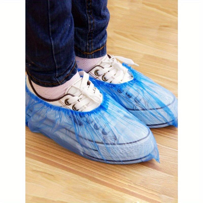 100 шт. Одноразовые бахилы и чехлы для обуви, Нескользящие водонепроницаемые чехлы для обуви для помещений, Подходят для детей и взрослых для дома, офиса