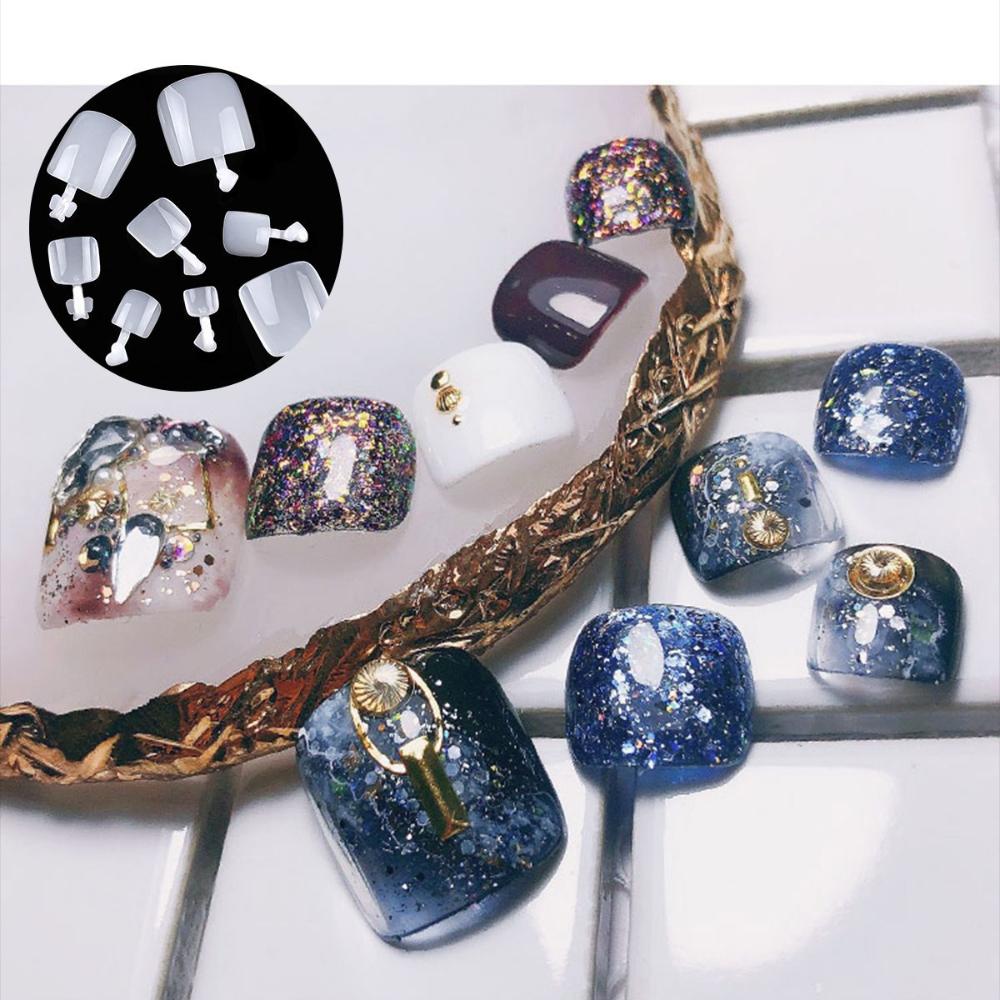 Cover Nail Art Decor Toenails Manicure Fake Artificial Foot Tips Toe Nails Tips False Toe Nails