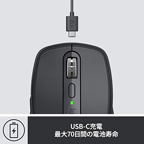Logitech MX ANYWHERE 3 Wireless Mobile Mouse MX1700GR Unifying Bluetooth High Speed ??Scroll Wheel Rechargeable Wireless Mouse Wireless Mouse Windows