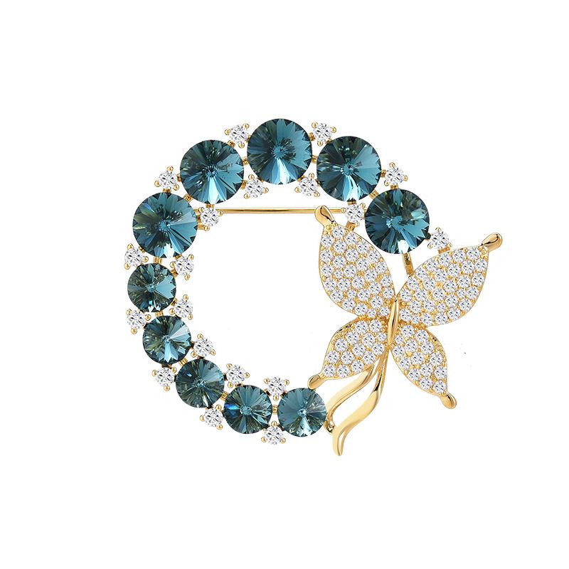 Atmospheric Luxury European Butterfly Brooch High-End Brooch Clothing Accessories Temperament Elegant Pin