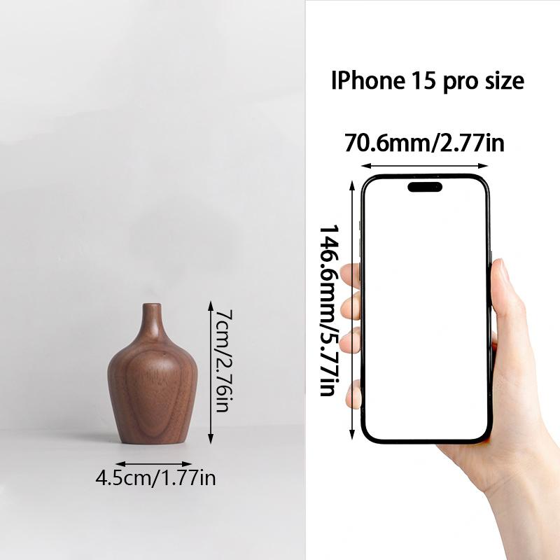 Wooden Crafts Walnut Flower Ware Solid Wood Vase Ornament Solid Wood Small Vase