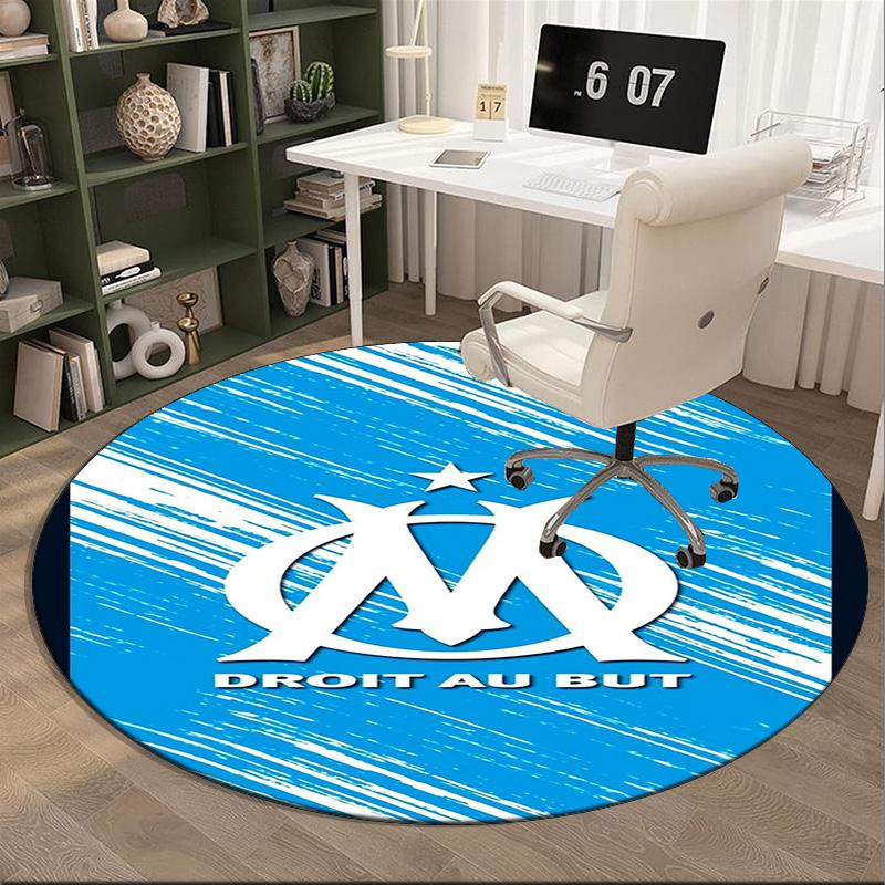 1PC round rug Flame Logo Design Printed Round Area Rug ,Rug For Home Office, Round Chair Rug, Decorative Carpet Fan gifts Christmas gift