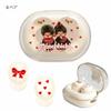 GlanSank Monchhichi True Wireless Stereo Earphones Bluetooth Compact Lightweight Microphone Charging Case Calls Music Sports Gaming Character
