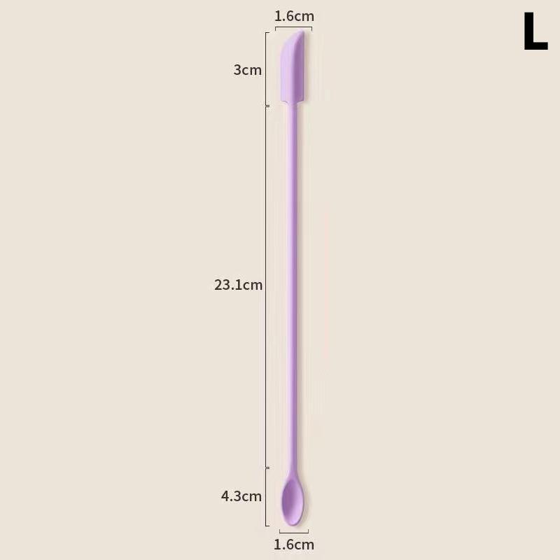 Набор силиконовых скребков 2 в 1, косметическая жидкая основа для крема для лица, ложка для соскабливания, инструменты для ухода за кожей лица