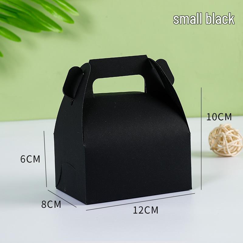 Подарочная коробка для выпечки из крафт-бумаги: Ручной контейнер для выноса для печенья и десертов