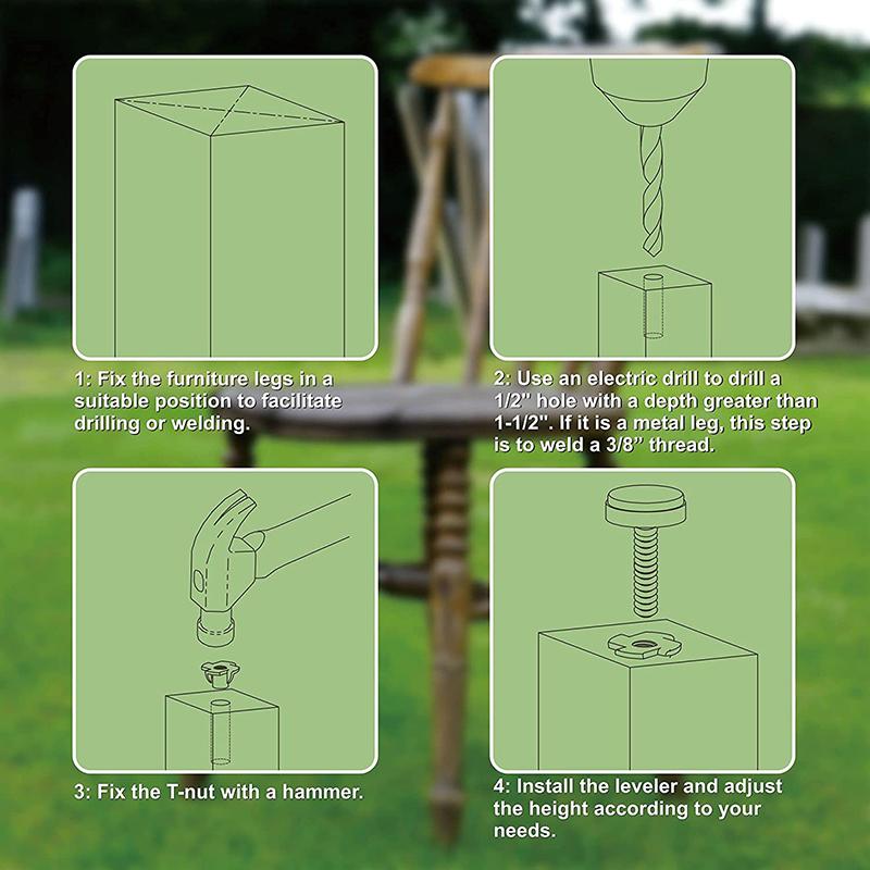 4 шт. регулируемые ножки, регулируемые выравниватели для мебели, сверхмощные выравниватели для ножек, винты с резьбовыми вставками для стола, шкафа, дивана