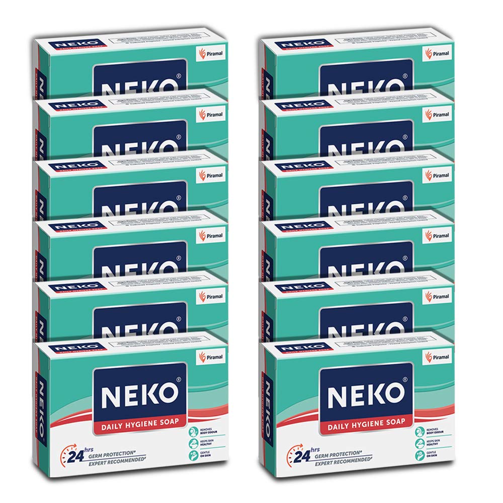 Neko Daily Hygiene Soap 100g Pack of 12 Germ Protection Soft Skin Bath Bar