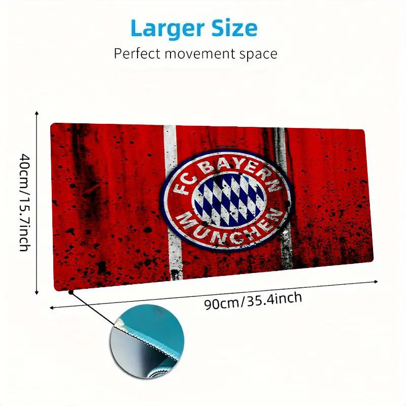FC Bayern Munich Art Color Mouse Pad Large Gaming Table Cushion Non-slip Laptop Tablet Big Mousepad XXL Mat Mini PC Playmat With Lock edge