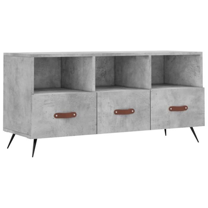 VidaXL TV Stand Concrete Grey 102x36x50 Cm Engineered Wood 829008
