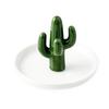 Nordic Ceramic Jewelry Tray Organizer Necklace Ring Display Plate Creative Decorative Crafts Cactus Antlers Holder Desktop Dish