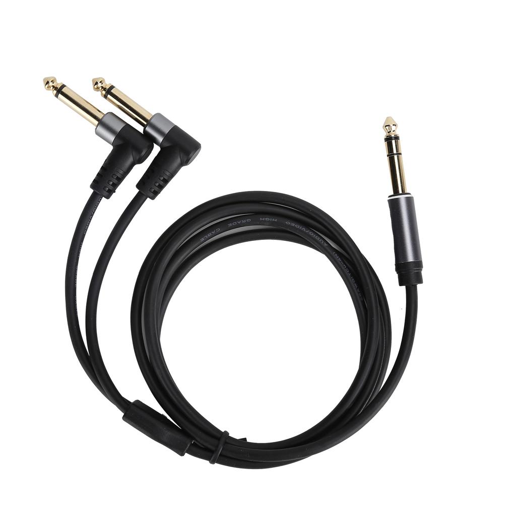 1.5m 4.9ft 6.35mm Stereo to 6.35mm Mono Adapter Cable Male to Male Audio Splitter Cable