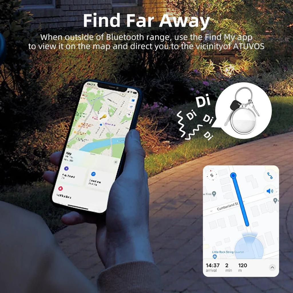 Мини GPS-трекер Работает с системой Apple Приложение «Локатор» Метка Искатель кошелька Велосипедная сумка Трекер потери Умный Bluetooth-локатор