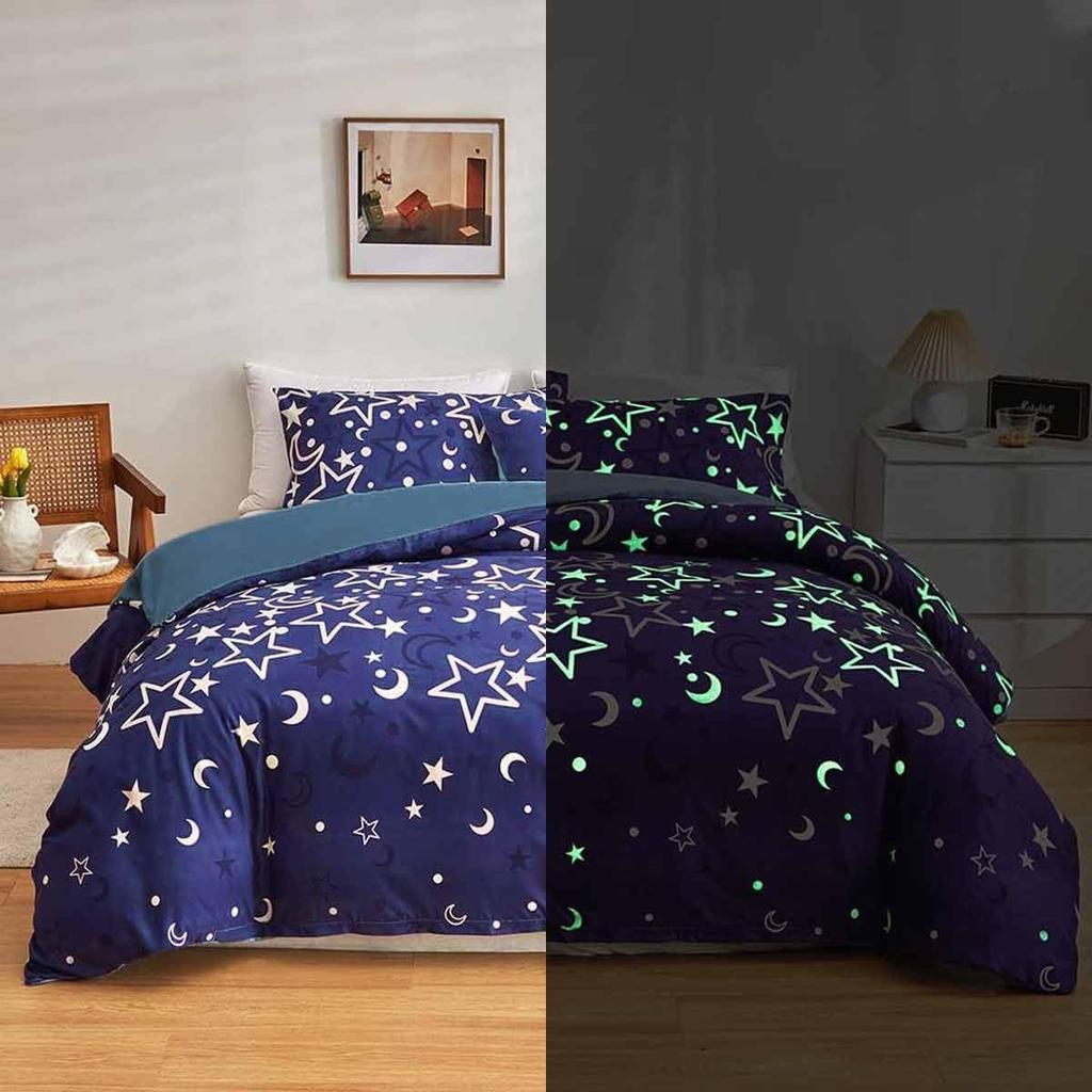 Sun and Moon Bedding Set Constellation Galaxy Comforter for Kids Boys Girls Teens Psychedelic Boho Mandala Comforter Breathable Celestial Du
