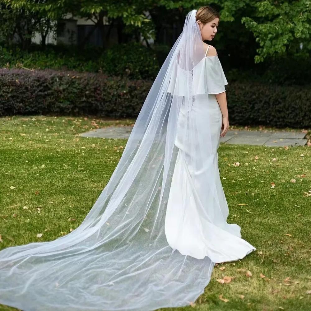 300cm Bridal Veils With Hair Comb Bridal Headwear Elegant Wedding Veil Wedding Accessories