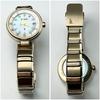 [USED] Working Seiko Lukia watch with shell dial, gold, 10 diamonds, and titanium