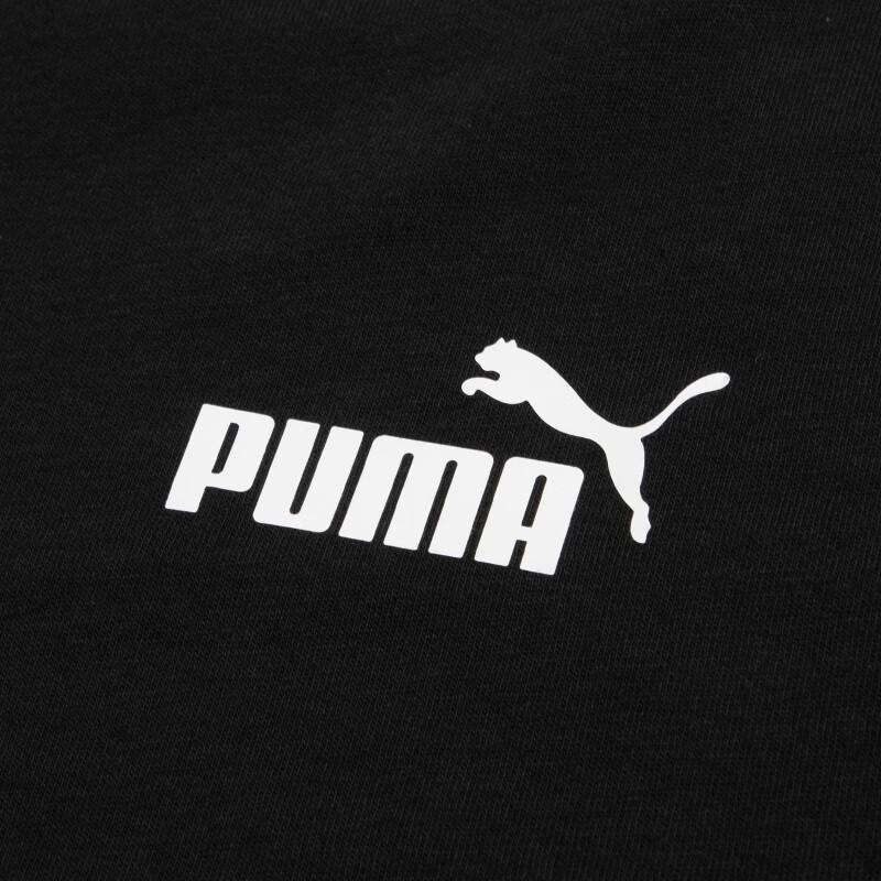 Puma Свободный крой, круглый вырез, короткий рукав, футболка с логотипом, женские топы, черный цвет 676678-01