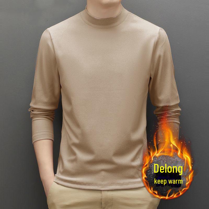 Мужская осенне-зимняя немецкая бархатная водолазка с длинным рукавом