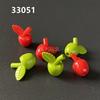 Аксессуары MOC для конструктора из мелких частиц, совместимые с деталями 33051, миниатюрная еда, фрукты, красное яблоко, зеленое яблоко