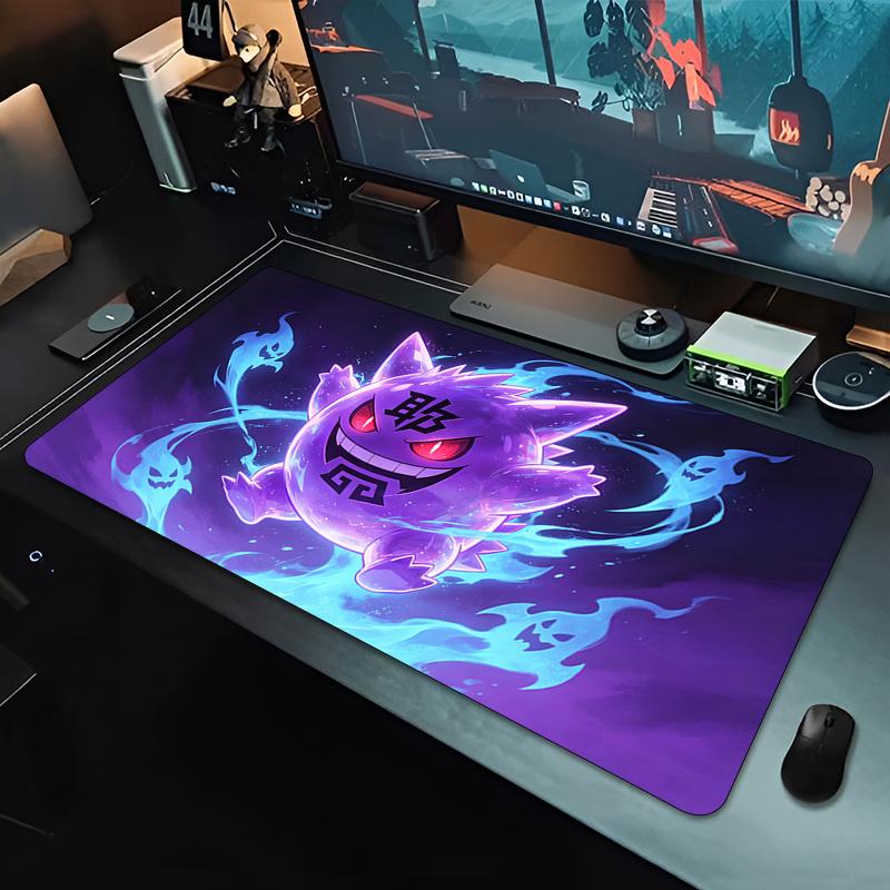 Mouse Pad Pokemon Large Esports Gamer Mat xcm Computer Keyboard Pad Durable Gaming Desk Mat Gengar Cool Dark Style Mausepad