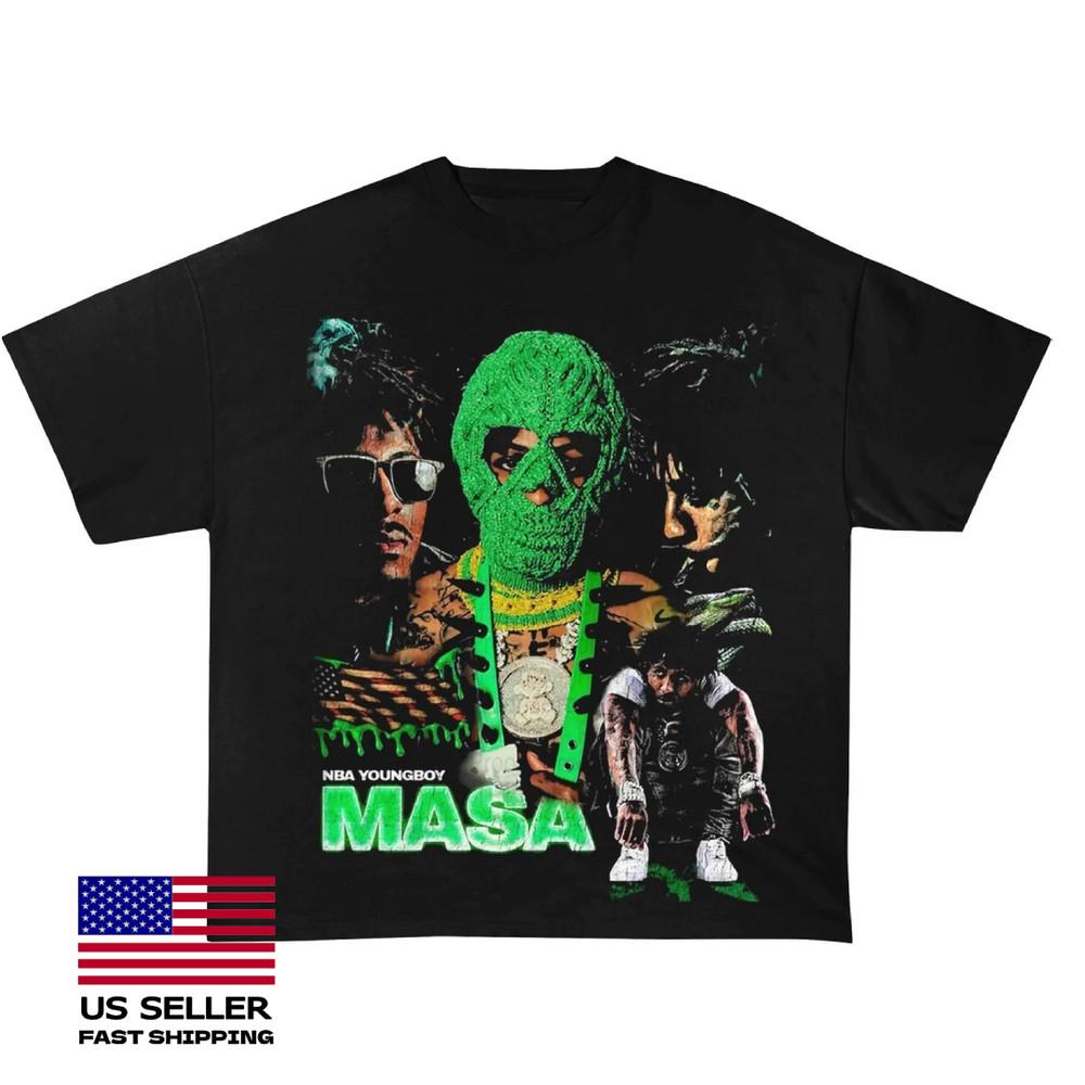 Горячая Распродажа NBA Youngboy MASA Tour Вдохновленная 2025 Унисекс Быстрая Доставка Унисекс Футболка