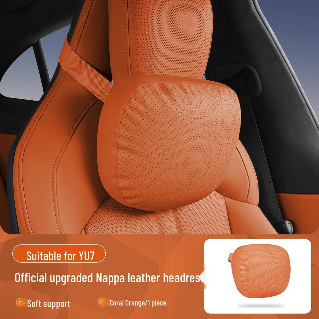 Магнитная подушка для подголовника, шеи и поясницы из кожи для Xiaomi SU7/Ultra/YU7