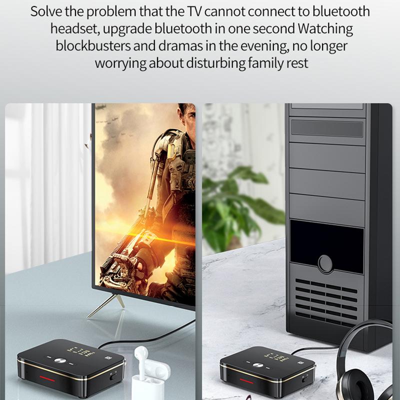 NFC Bluetooth 5,0 аудиоадаптер 3,5 мм AUX RCA беспроводной приемник-передатчик оптический/коаксиальный музыкальный адаптер для ТВ ПК автомобильный динамик