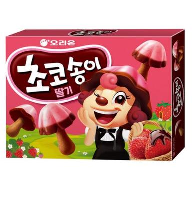 Orion Choco Song Клубничный Вкус 45 г x 2 Упаковки – Сладкий и Хрустящий Корейский Снек