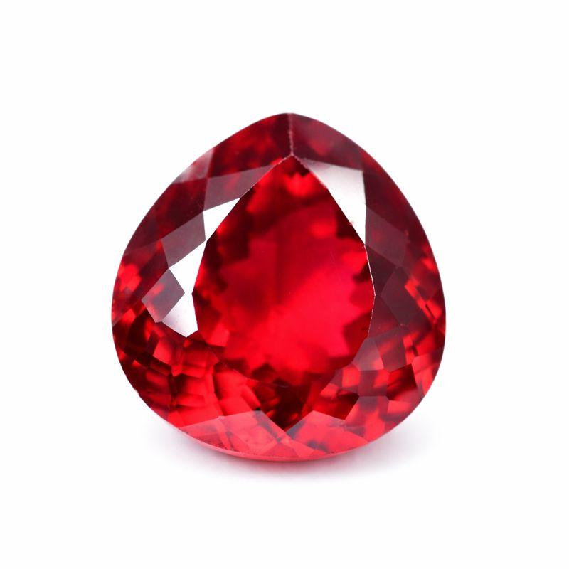 THAI Blood Red Ruby 15 Ct Pear Shape CERTIFIED Natural Loose Gemstone For Her