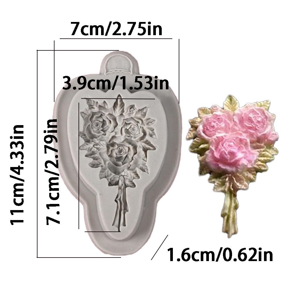 Rose Silicone Candle Mold for Scented Candles Making 3D Flower Boda Party Decor Plant Resin Mould Wedding Itens DIY Bride Gifts