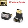 8K HDMI-Compatible Side Bend 90 Degree Adapter 90 Degree Right Angle 270 Degree Adapter HDMI Male To Female Expansion Connector