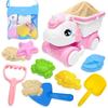 VBACALA Sand Play Sand Toy Sandbox 2IN1 Dump Car Set Scoop Bear Die Sandbox Toy Регулируемая сумка для хранения в комплекте Snow Play Sandbox Play Park Beach