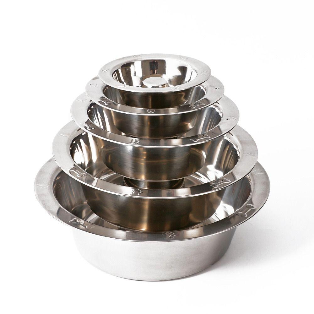 Anti-Slip Cat Food Dish Stainless Steel Dog Water Bowl Pet Water Bowl Dog Feeding Bowl for Cat Dog