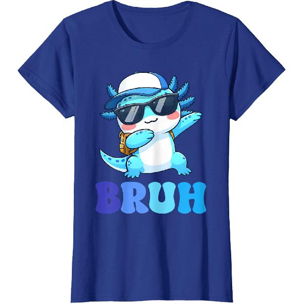 Bruh Dabbing Axolotl Funny Mens Kids Boys Teens Axolotls T-Shirt