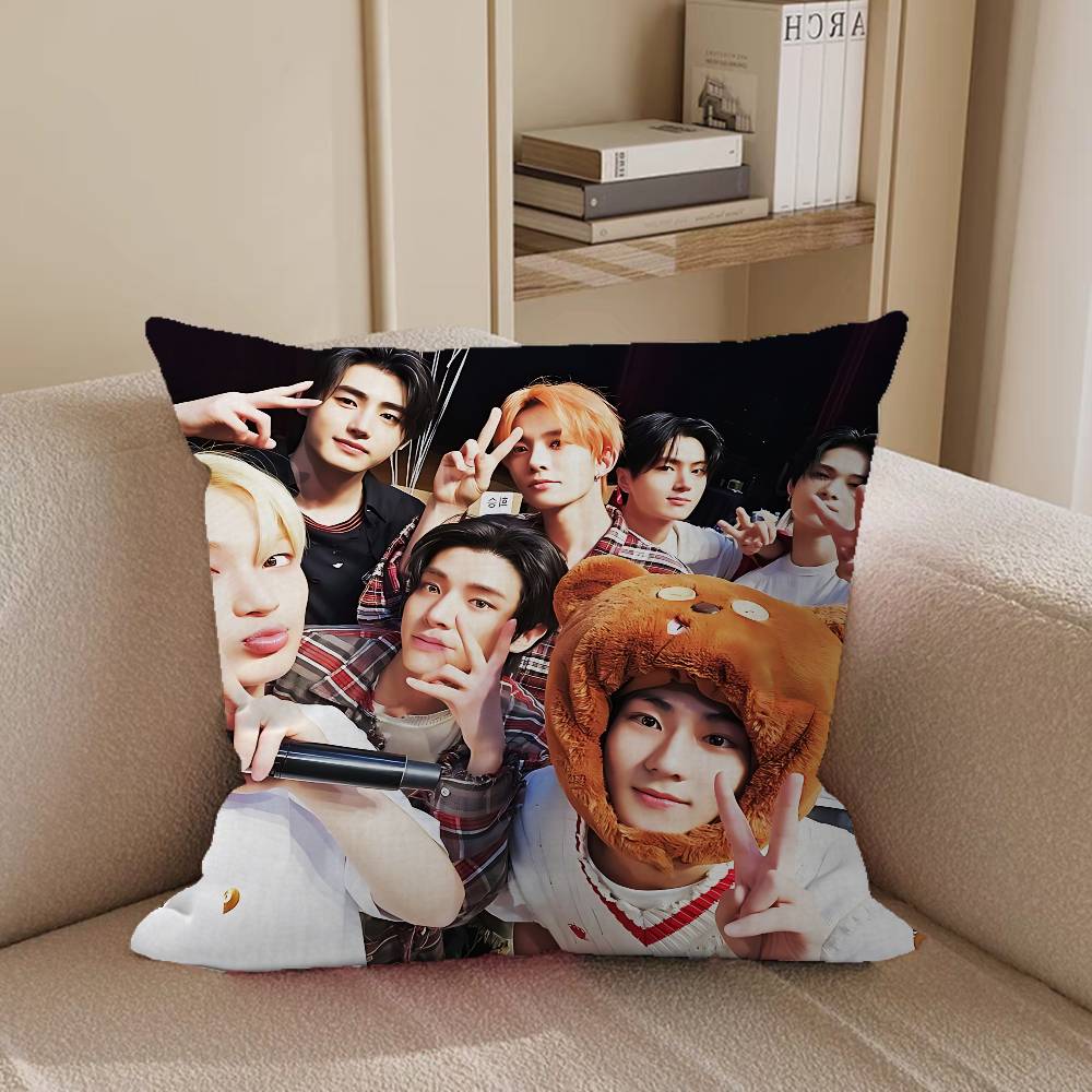 K-Korean Group E-ENHYPENS Pillow Case Removable Washable Cushion Cover – All-Season Soft Linen