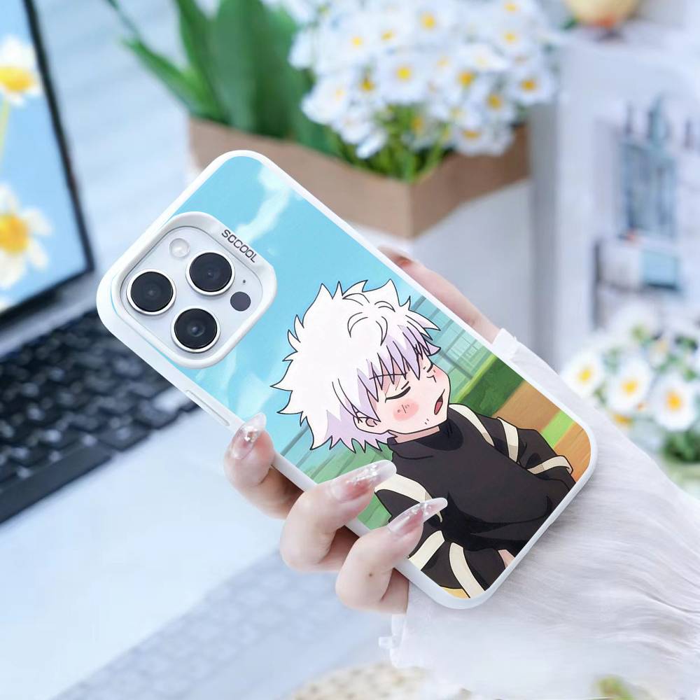 D-Киллуа Зольдик H-Hunter X Hunter Чехол для телефона iPhone 17,16,15,14,13,12,Pro MAX Черный Матовый Ударопрочный Чехол