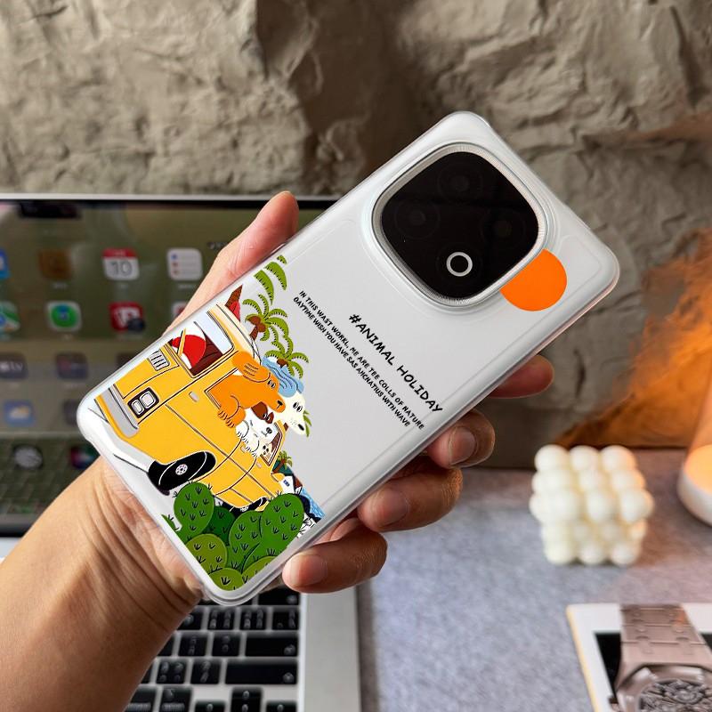 For IQOO 15 Ultra 15R/13/12 NEO 11/Neo 10 Z10 Z11 Turbo Z9 "Animal Holiday" Micro Matte Hard Phone Case/ Z9X Z8X Z7i NEO 9 Half Wrap Shockproof  Cover