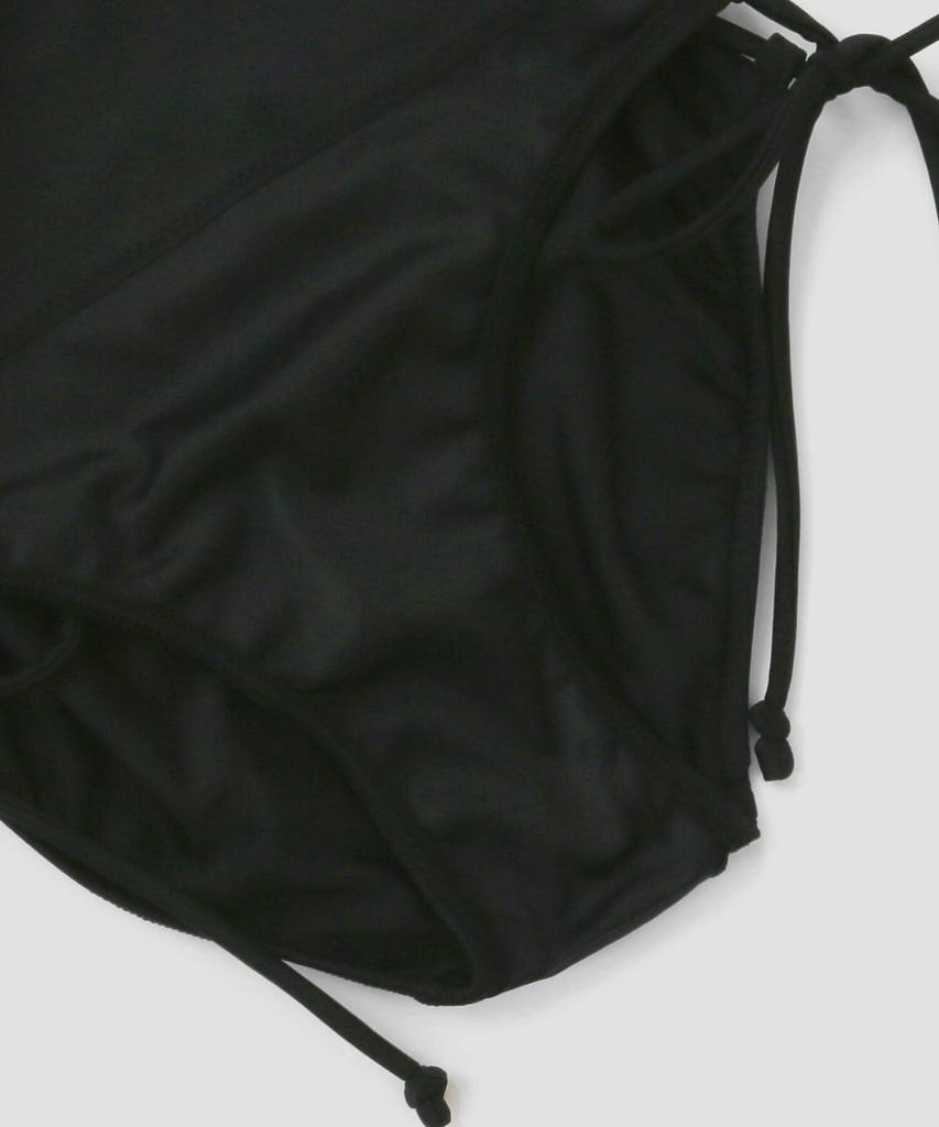 Swimsuit Bikini Set Ruched Bandeau Bra Wireless Bikini Brown X Black [San-ai Paradise] 55-53-2-1612 Women's