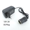 AC 220V To DC 12V 0.5a 1a 2a Car Lighter Adapter EU Plug Auto Accessories Converter Interior Parts Black