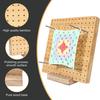 1 Set Crochet Blocking Board Smooth Edge High Durability Not Easily Deformed Reusable with Dense Holes Square Crochet