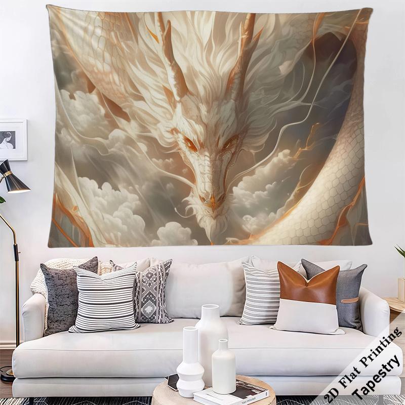 Majestic Dragon Wall Tapestry 180x280cm Fantasy Art Mythological Hanging Room Decor Print Canvas