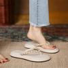 Ladies Shoes on Sale 2024 New Fashion Metal Chain Women's Slippers Summer Flat Casual Beach Flip Flops for Women Chaussure Femme