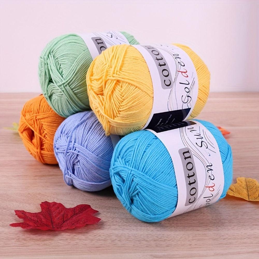 Anti-Pilling Cotton Yarn Medium-Thin Crochet Yarn Premium Hand Knitting Yarn Crocheting Hats