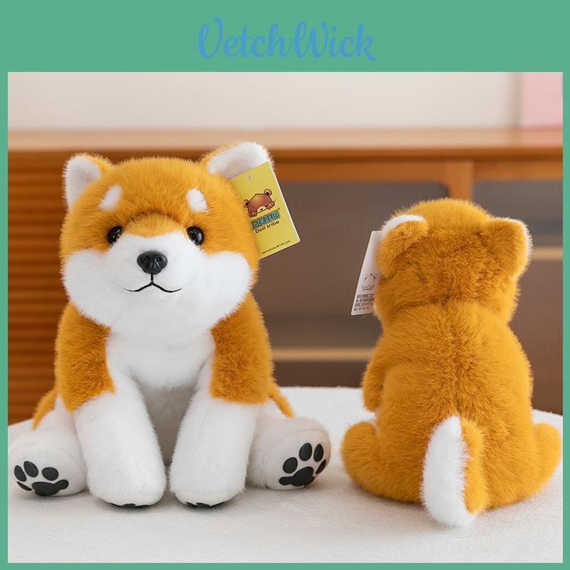 Cute Shiba Inu Stuffed Animal With Plush Fabric For Baby And Kids Room Decor