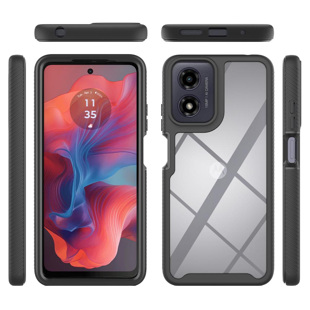 Чехол для Motorola Moto E14 4G/G24 4G/G04 4G/G04s 4G, противоударный, 2-в-1, из ПК+ТПУ, чехол для телефона
