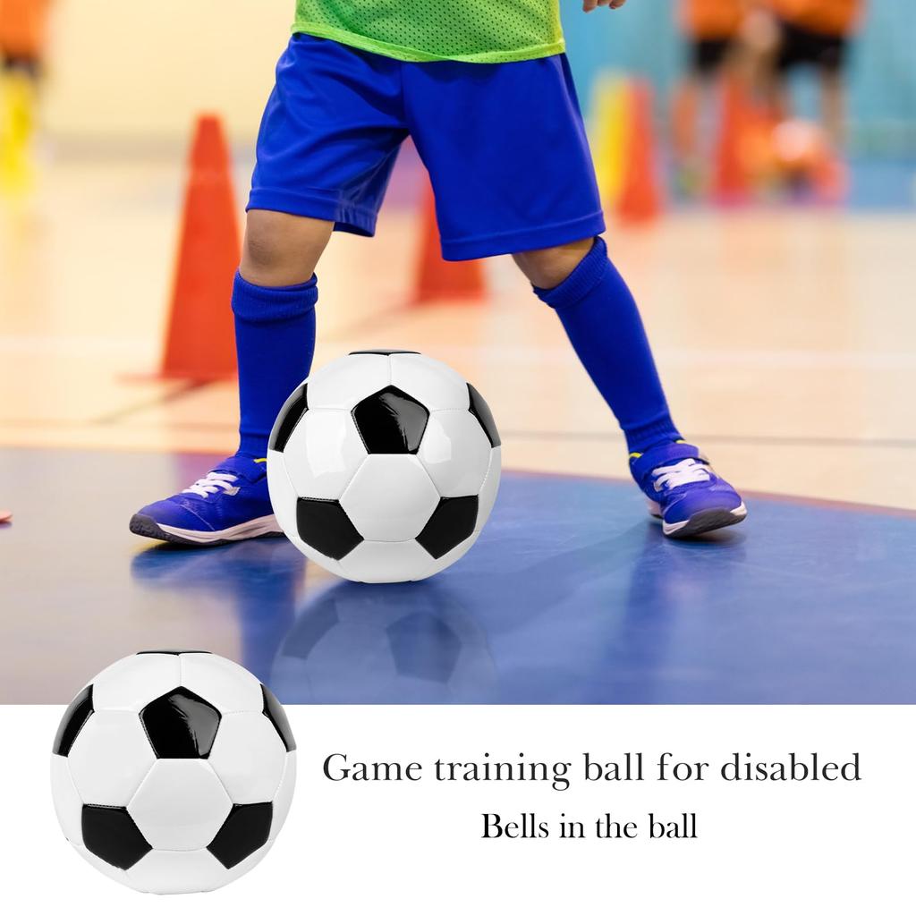 Linkidea Size 5 Bell Soccer Ball for the Visually Rattle Sound Soccer Lightweight Audible Ball for Therapy Adaptive Sports Impaired, Ball, Ball, &