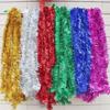 2m Christmas Tinsel Garland for Parties, Birthdays, Weddings, and Holiday Decorations.