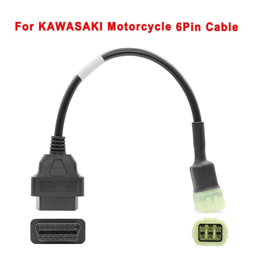 OBD2 Connector Universal K CAN For Motorbike 6Pin to 16Pin Adapter Cables For YAMAHA 3Pin For Honda 4Pin For KTM 6 Pin For Ducat