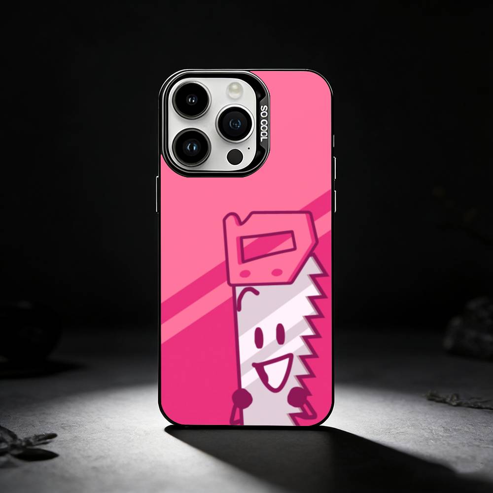Bfdi B-Battle For Dream Island Phone Case For iPhone 17,16,15,14,13,12,11 Plus,Pro Max,XS,Colored silver phone case